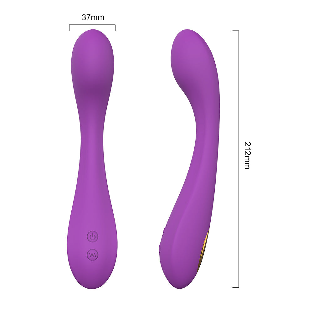 S032-2 USB Rechargeable Waterproof Dildo Vibrator Natural Vibrations 9 Modes Silicone Women G Spot Vibrator