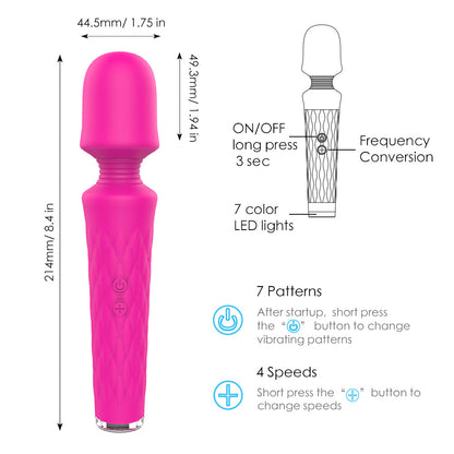 S218-2 Handheld electric cervical shoulder leg hand back head scalp neck massager products body wand massager vibrator