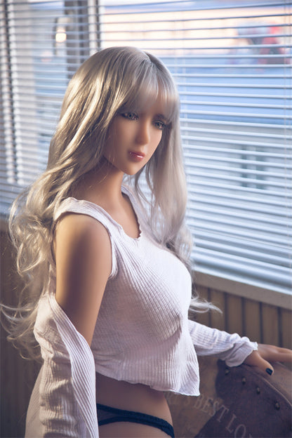 QITA 170cm Rory Life-Size Mature Chubby Silver Long Hair Mature Sex Doll