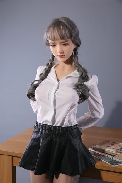 QITA 168cm  Katie Real Life Full Size Beautiful Elegant Grey Hair Japanese Sex Doll