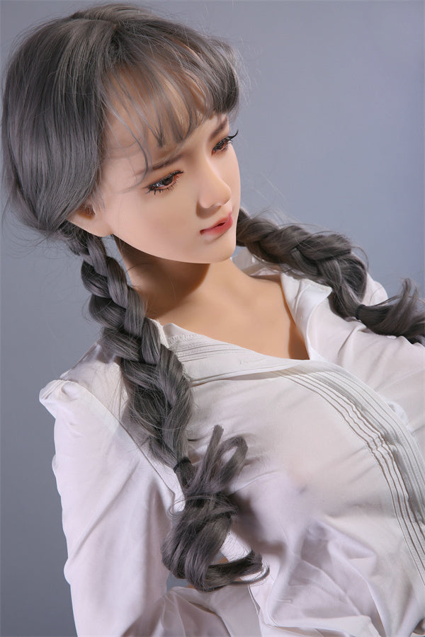 QITA 168cm  Katie Real Life Full Size Beautiful Elegant Grey Hair Japanese Sex Doll